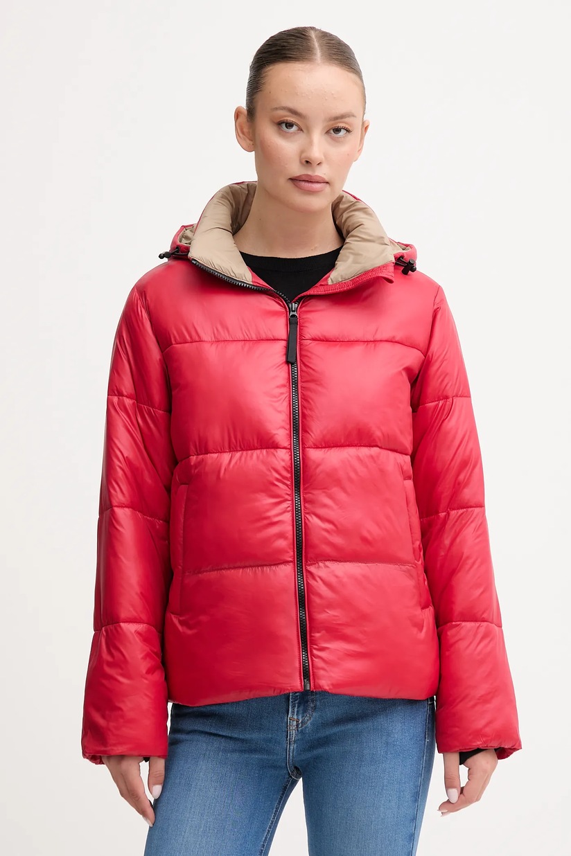 Куртка adidas Originals Cropped Puffer цвет красный демисезонная