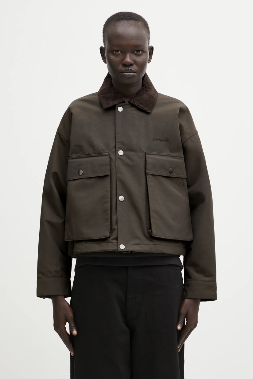 Куртка adidas Originals Cropped Puffer цвет красный демисезонная