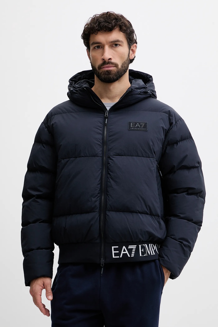 EA7 Emporio Armani kurtka kolor granatowy zimowa AF15951.7M000710