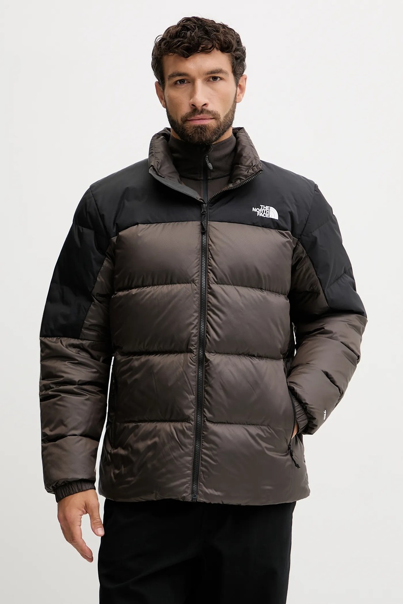 The North Face down jacket Lhotse Jacket men's brown color