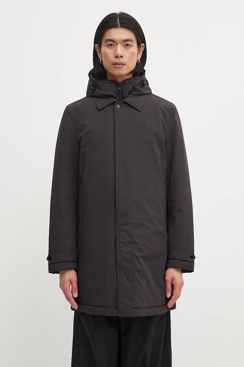 Woolrich wool jacket Luxe Long Parka navy blue color Woolrich wool jacket Luxe Long Parka navy blue color