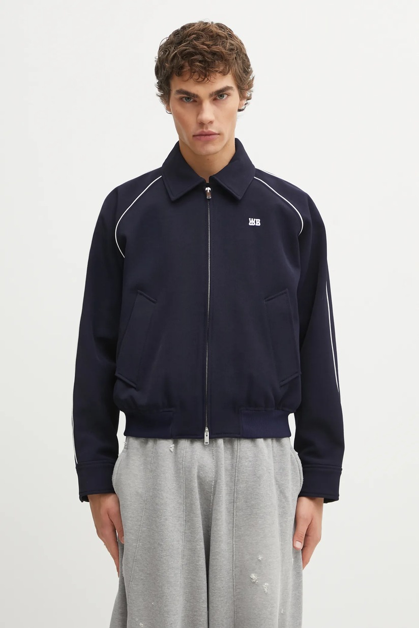 三*谷様 Wales Bonner スタジャン25aw Wales Bonner jacket Voice Jacket navy blue color UA25JA12.PL02.503