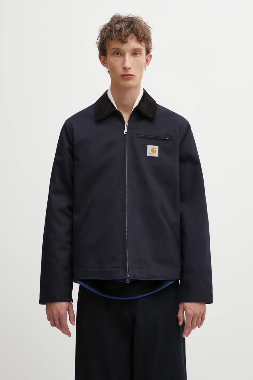 Carhartt WIP cotton jacket OG Chore Coat navy blue color I035613