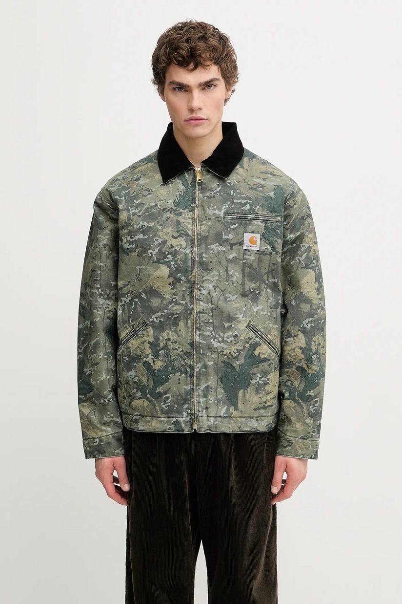 Carhartt michigan coat カモフラ柄 Carhartt Work In Progress - Camo Isle/Metro Blue Michigan Coat | HBX