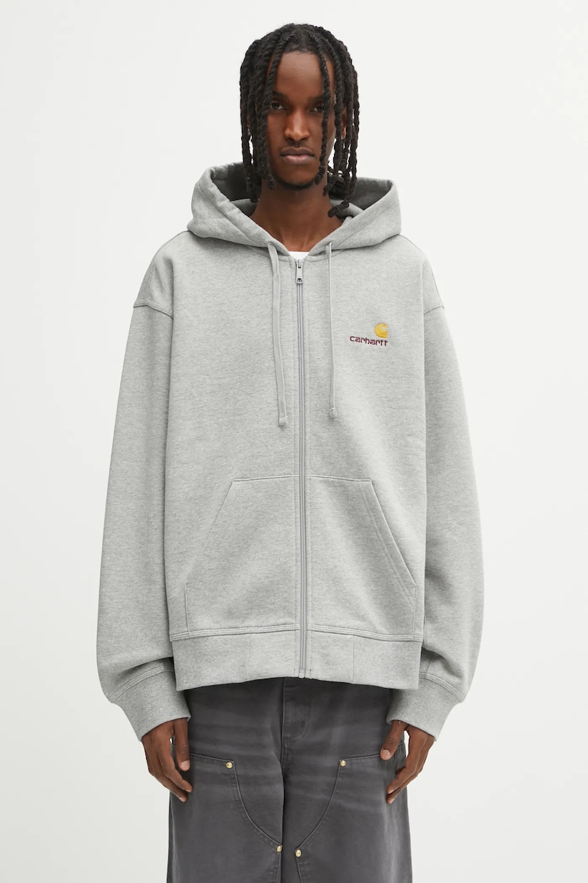 Carhartt WIP cotton sweatshirt Hooded Vista Jacket gray color Carhartt WIP cotton sweatshirt Hooded Vista Jacket gray color