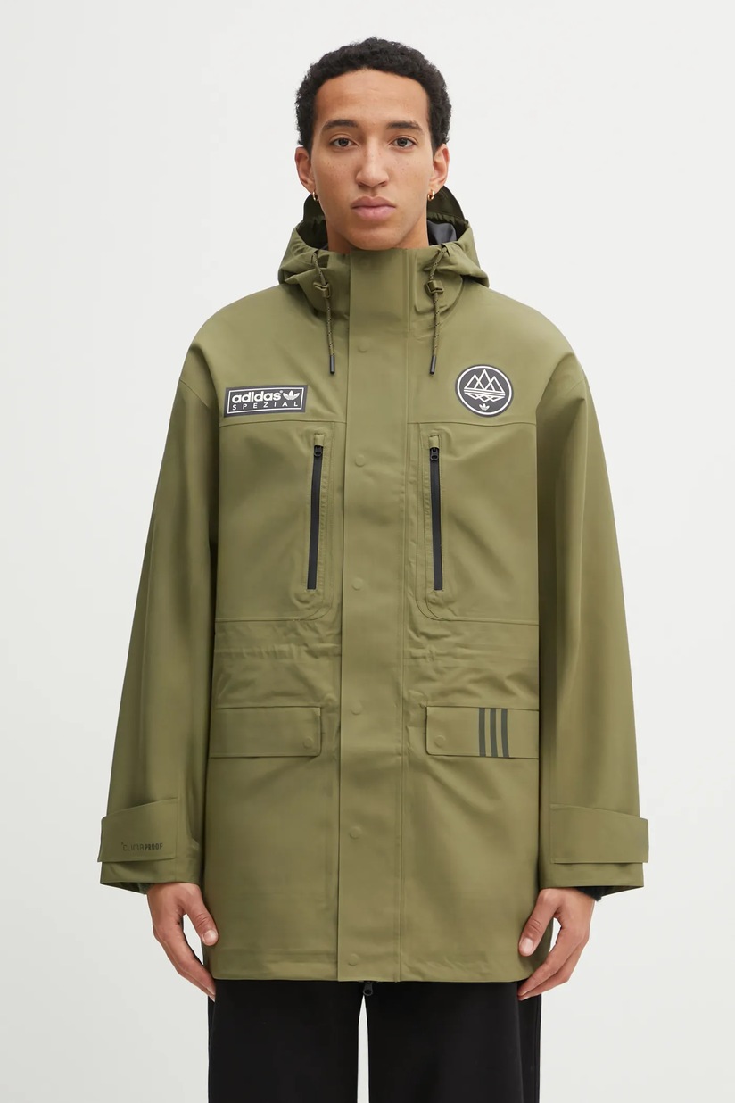 adidas Originals jacket Windbreaker men's green color IX9636 at PRM US