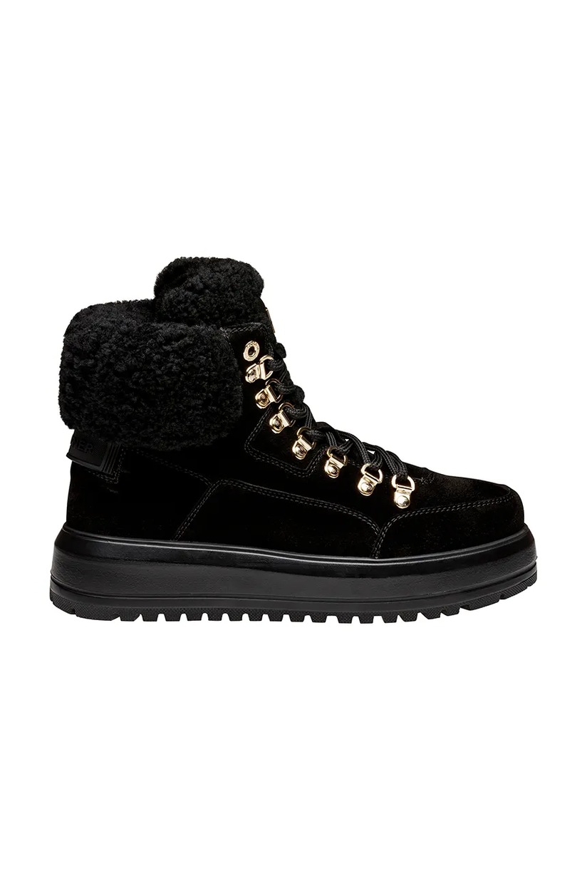 Замшеві чоботи Skechers KEEPSAKES COZY - COZY MINI колір чорний