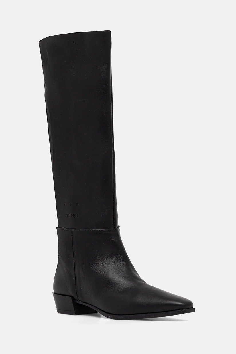 Copenhagen kozaki zamszowe damskie kolor brązowy na płaskim