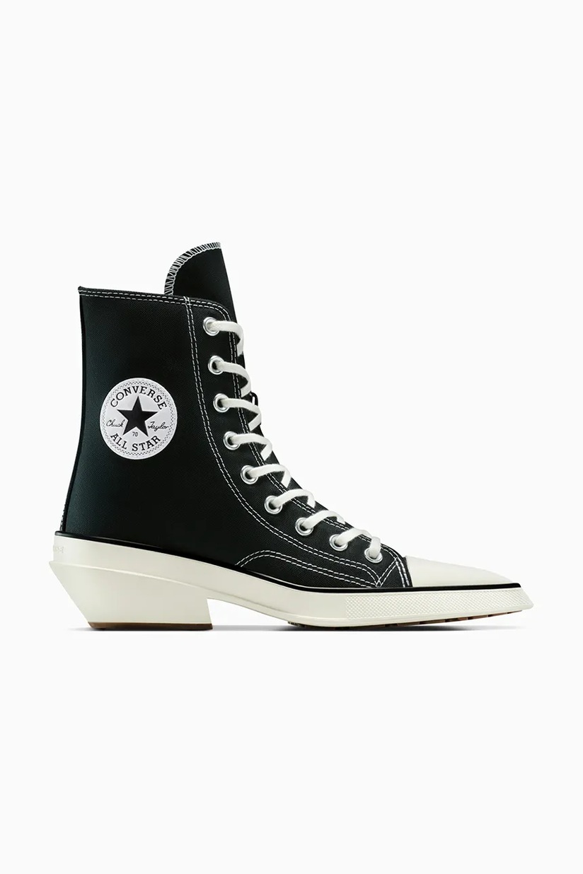 Converse Chuck 70 De Luxe Heel ブラック 23cm Converse Chuck 70 De Luxe Hi Heel in black leather | ASOS