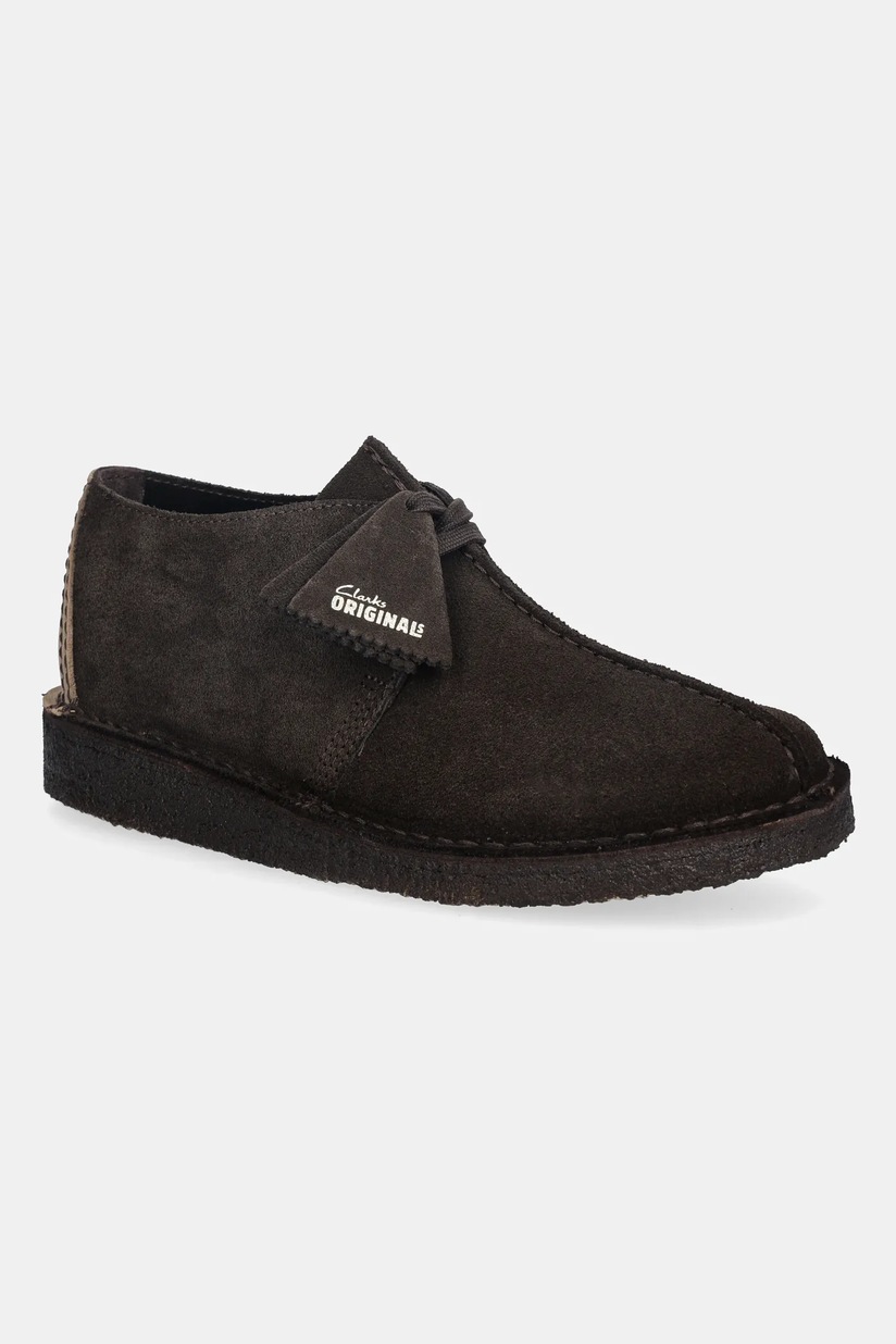Clarks Originals leather shoes Trek Hike men's brown color