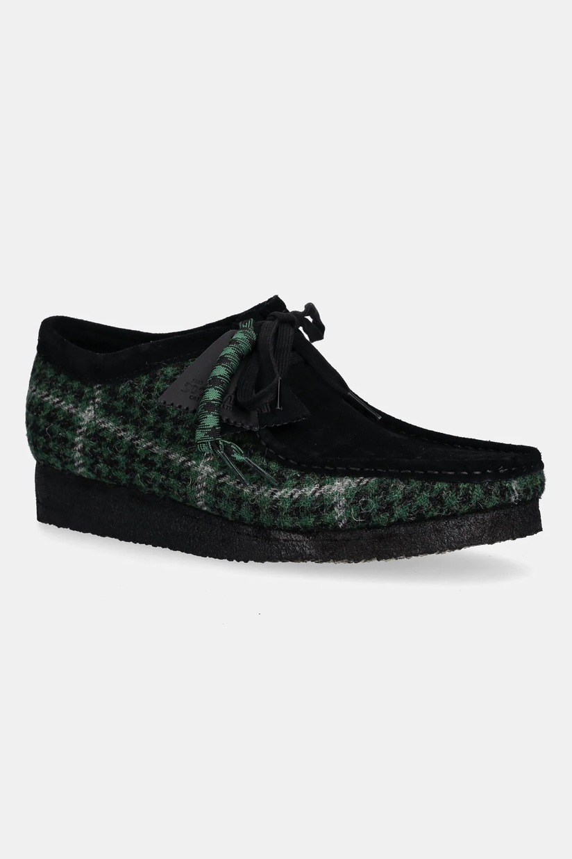 Clarks leather shoes Wallabee Boot Patch men's black color Clarks leather shoes Wallabee Boot Patch men's black color