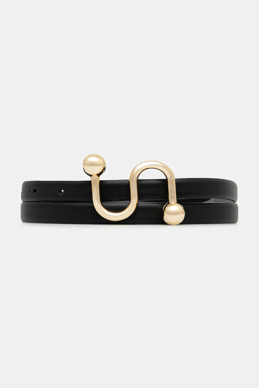 Sportmax leather belt POOL black color 2522506011600 at PRM US display picture 3