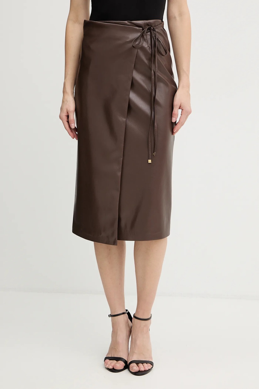 Юбка Marciano by Guess GLADYS цвет коричневый midi карандаш 5BGD07