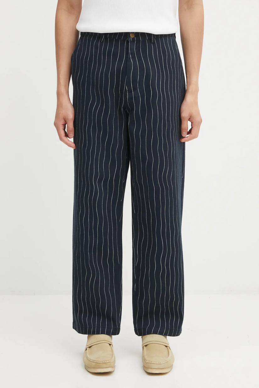 Kenzo trousers navy blue color FF55PA3809GV.79 at PRM US