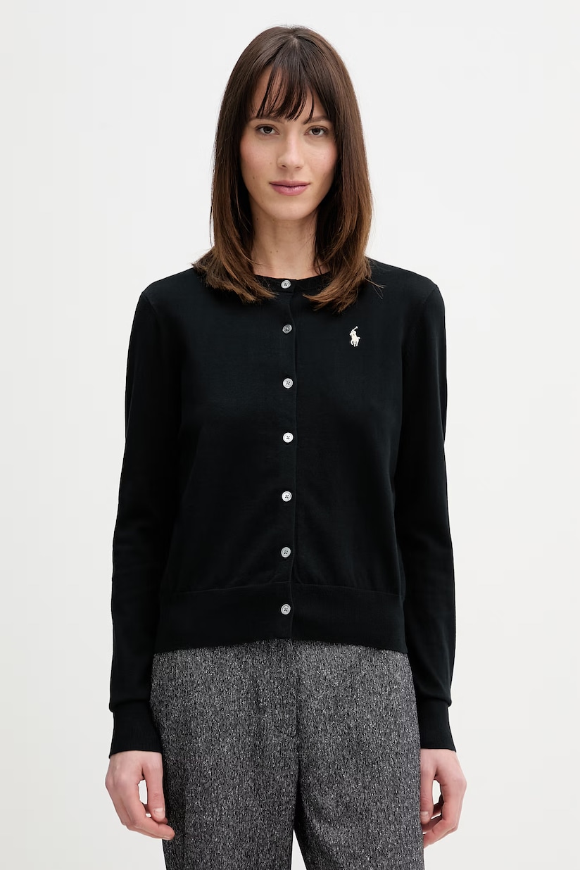 Polo Ralph Lauren cotton cardigan 32/2 COTTON black color Polo Ralph Lauren cotton cardigan 32/2 COTTON black color