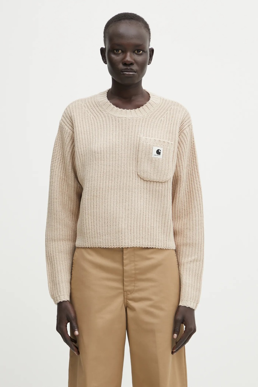adidas Originals cotton jumper OS Turtleneck beige color IX0965 at