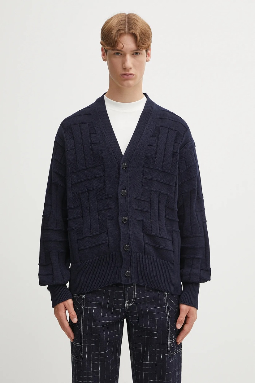 Шерстяной кардиган C.P. Company Knitwear Cardigan In Re-Wool цвет