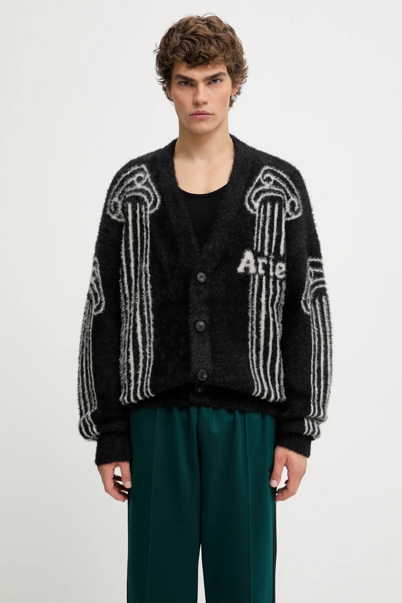 カーディガン Eaphi COMPACT LOGO KNIT CARDIGAN WOOL KNIT LOGO CARDIGAN