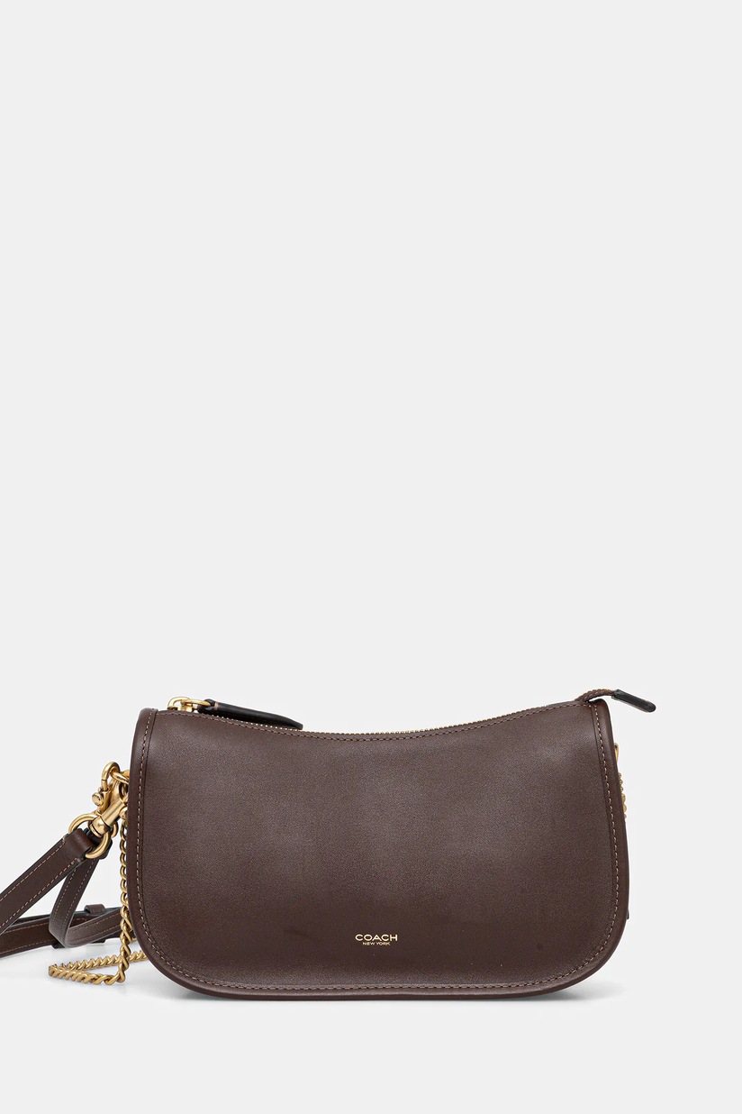 Coach geanta de mana din piele intoarsa Tabby culoarea maro, CW626
