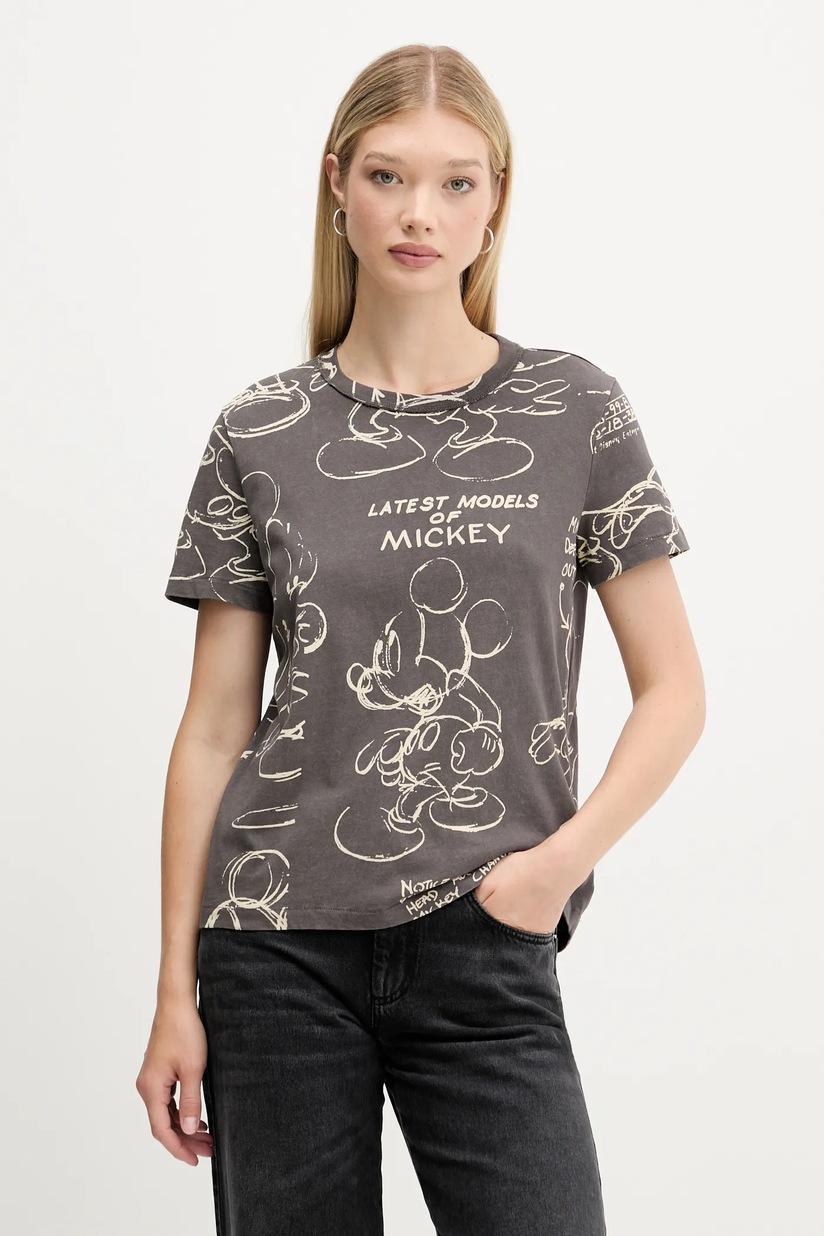 Хлопковая футболка A.P.C. Denise цвет серый COEZC.F26842-DARKNAVY