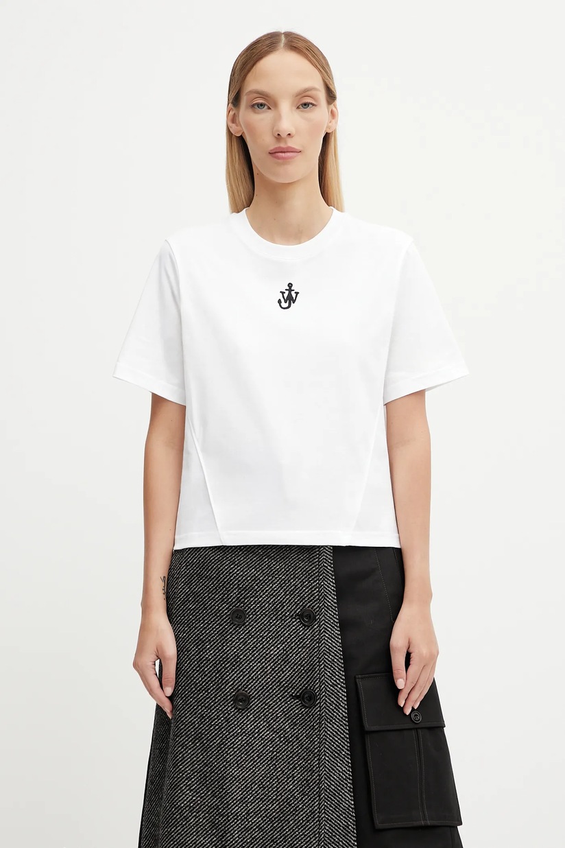 Tシャツ・カットソー JW ANDERSON Woman T-Shirt White JT0220PG0980 001 Jw Anderson Outlet: Sweater woman - White | Jw Anderson t