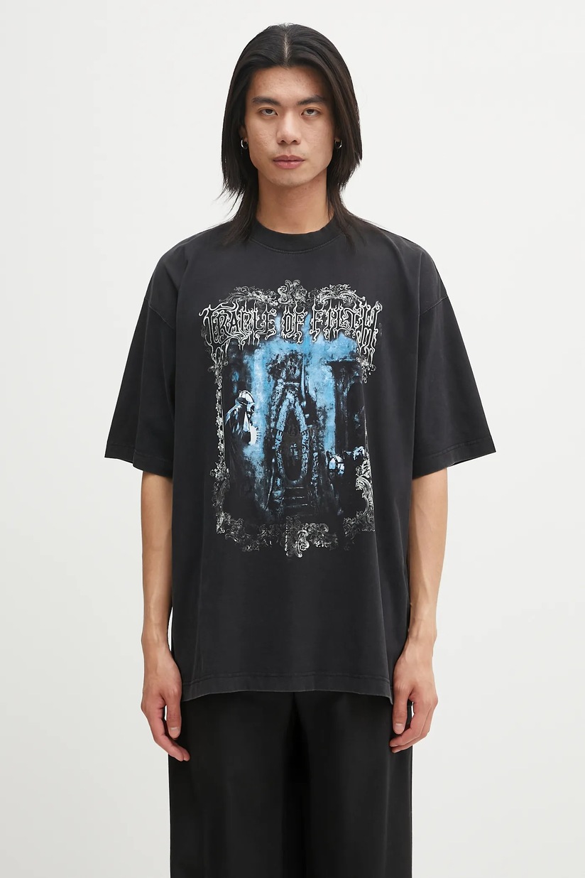 VETEMENTS cotton t-shirt Vetements.Com Regular men's black color