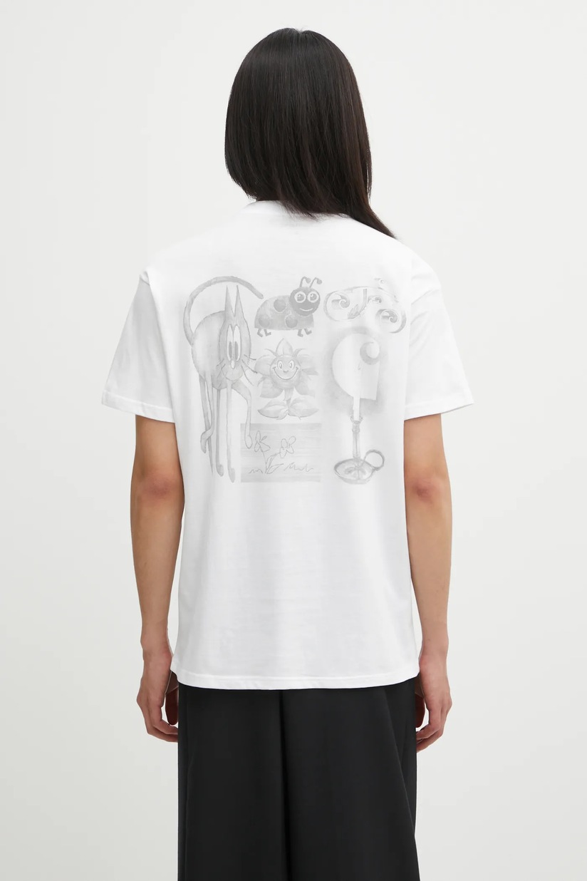 Carhartt WIP cotton t-shirt Fragments Pocket men's white color