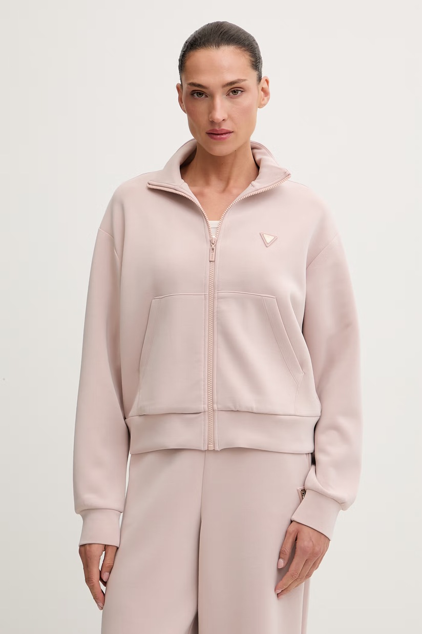 Кофта adidas Originals Satin Tt цвет розовый с аппликацией KC8812