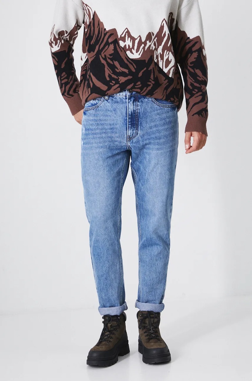 THEREDTHREAD S V-shape denim 1 ブルー　Blue Standard Mid Blue - Straight Jeans | 7 For All Mankind