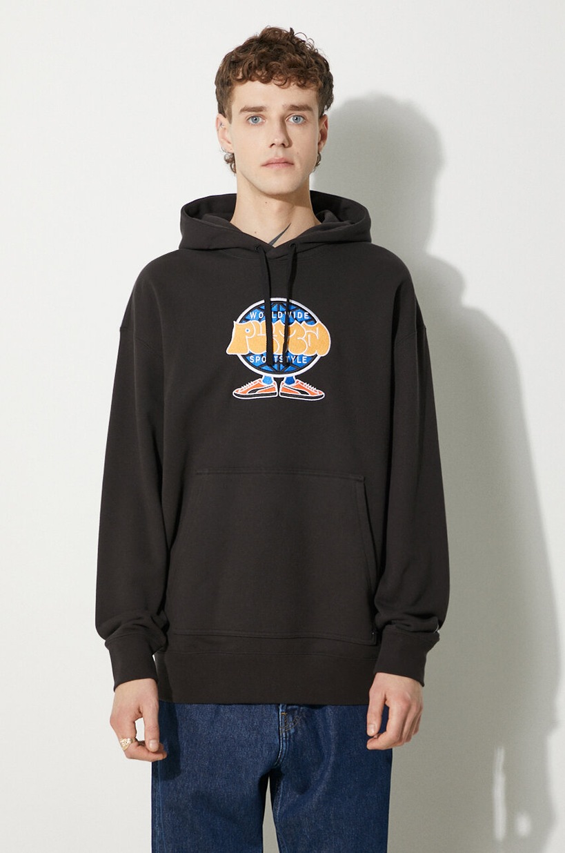 Puma cotton sweatshirt Classics Play Paris Hoodie men's violet