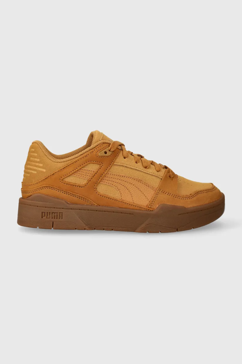 Brown and orange puma shoes best sale