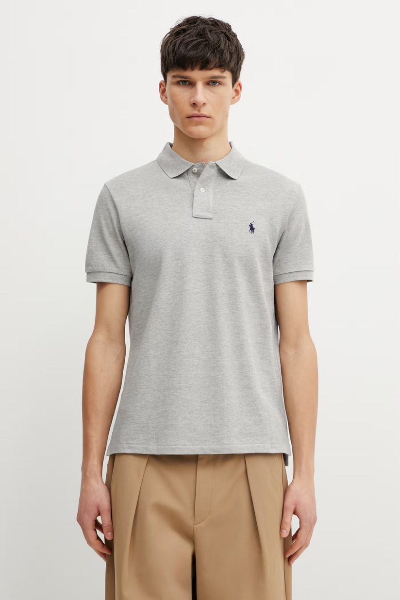 Polo Ralph Lauren polo shirt men's gray color at PRM US