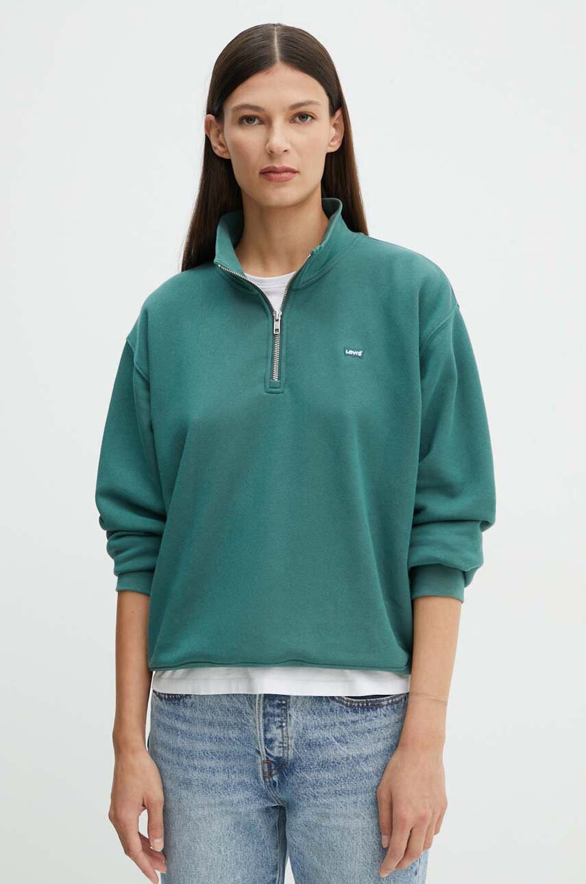 adidas sweatshirt ESS Sweater women s green color at PRM US