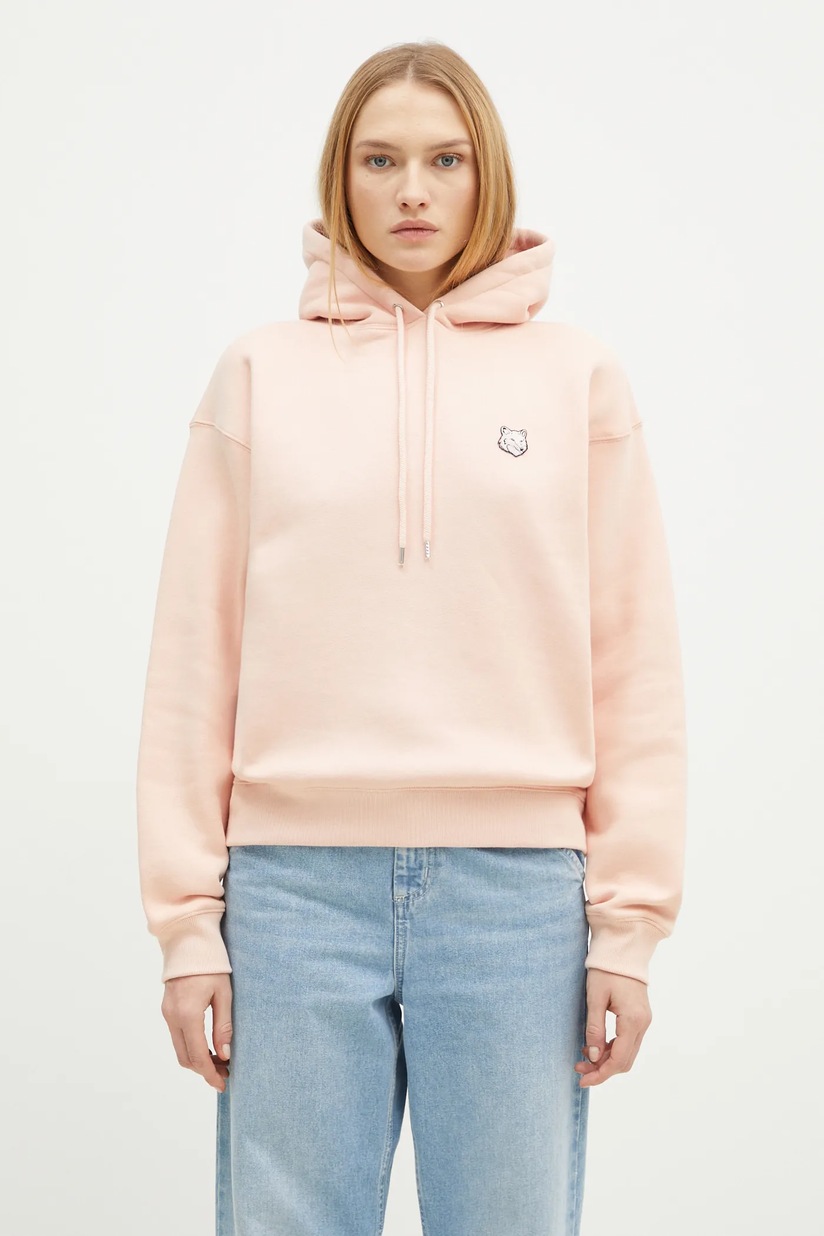 【関税&送料込】Maison Kitsune Melange Grey Cotton Sweatshir FOX HEAD PATCH REGULAR SWEATSHIRT | Maison Kitsuné