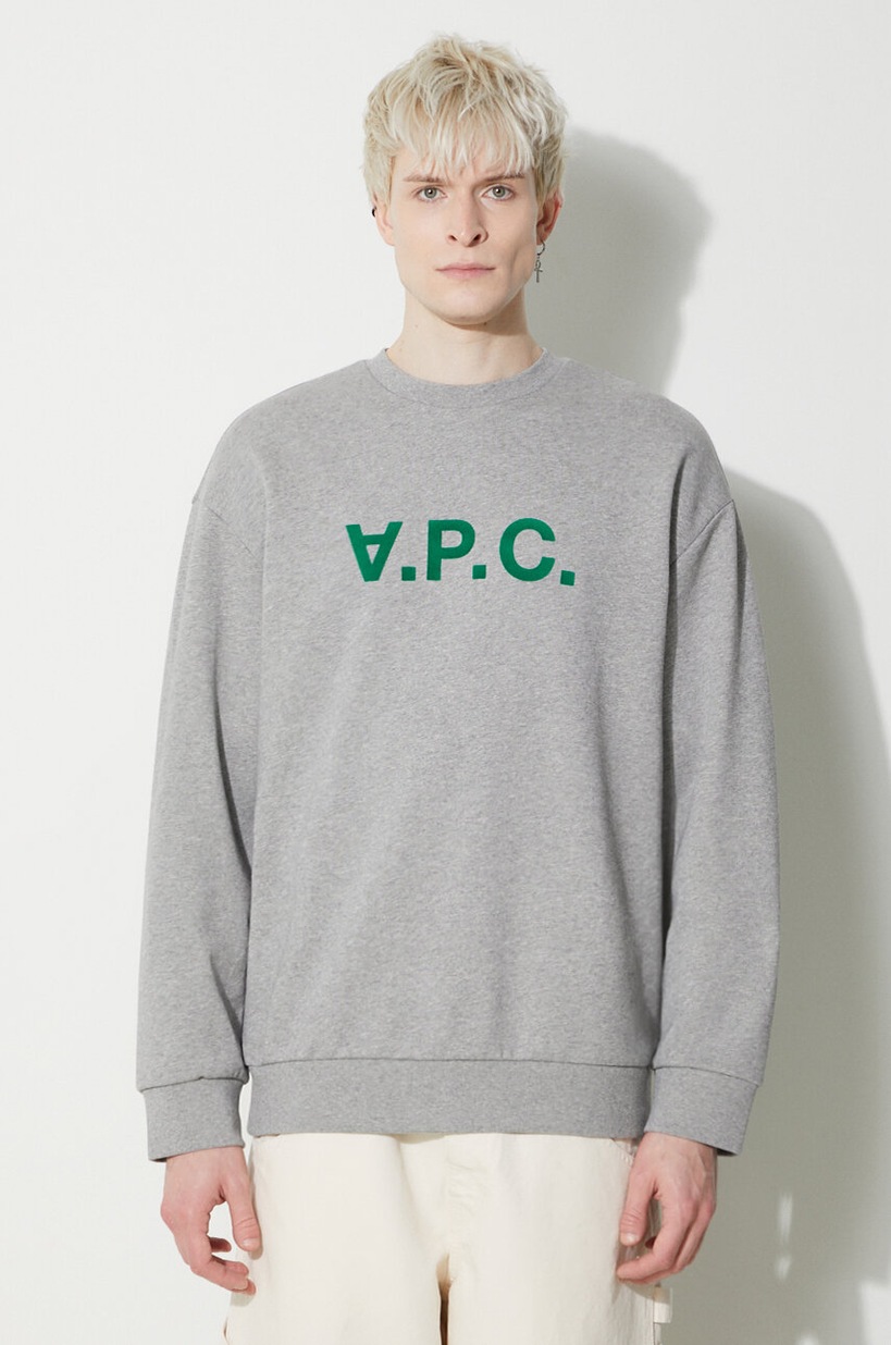 A.P.C. sweatshirt Boxy Petit Vpc men's gray color COHBR A.P.C. sweatshirt Boxy Petit Vpc men's gray color COHBR
