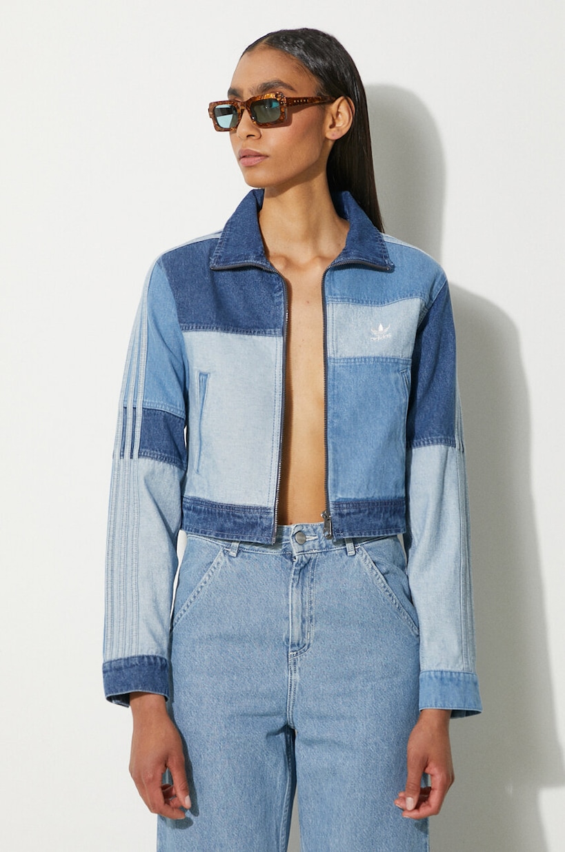 adidas Originals denim jacket x Ksenia Schnaider women's blue