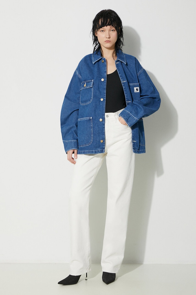CARHARTT WIP｜DENIM JACKETS (Arca Jacket (I034874 0112)) Carhartt WIP Women's Arca Jacket | Blue (stone washed
