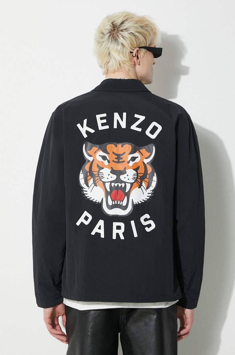 Kenzo down jacket Weave Down Kimono men's black color FE65MA1459NL