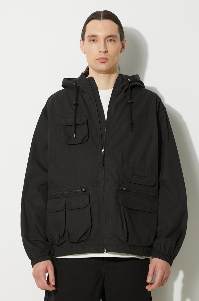 thisisneverthat jacket Utility men's black color TN241WOWLS08 at