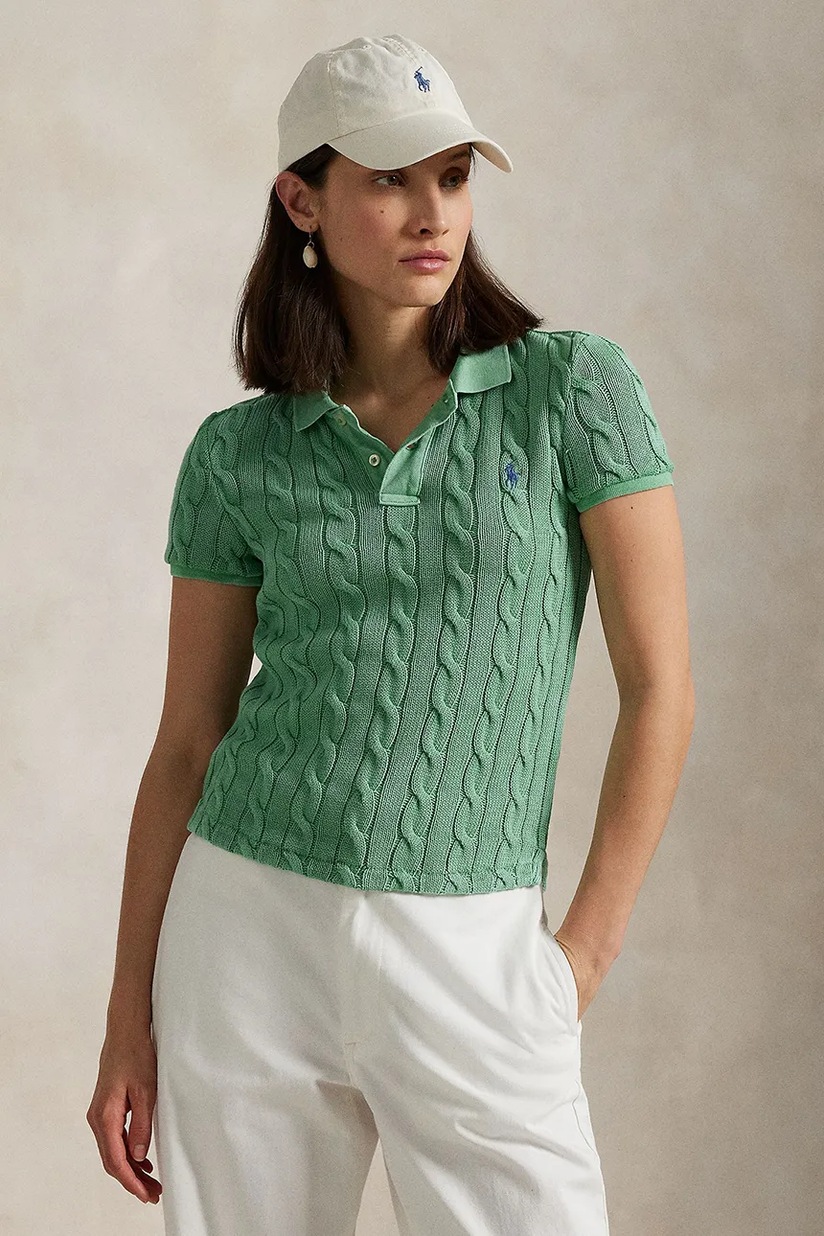 現行完売品✨Polo Ralph Lauren スモッキングブラウス ホワイト Polo Ralph Lauren cotton polo shirt white color 211943010 at PRM US