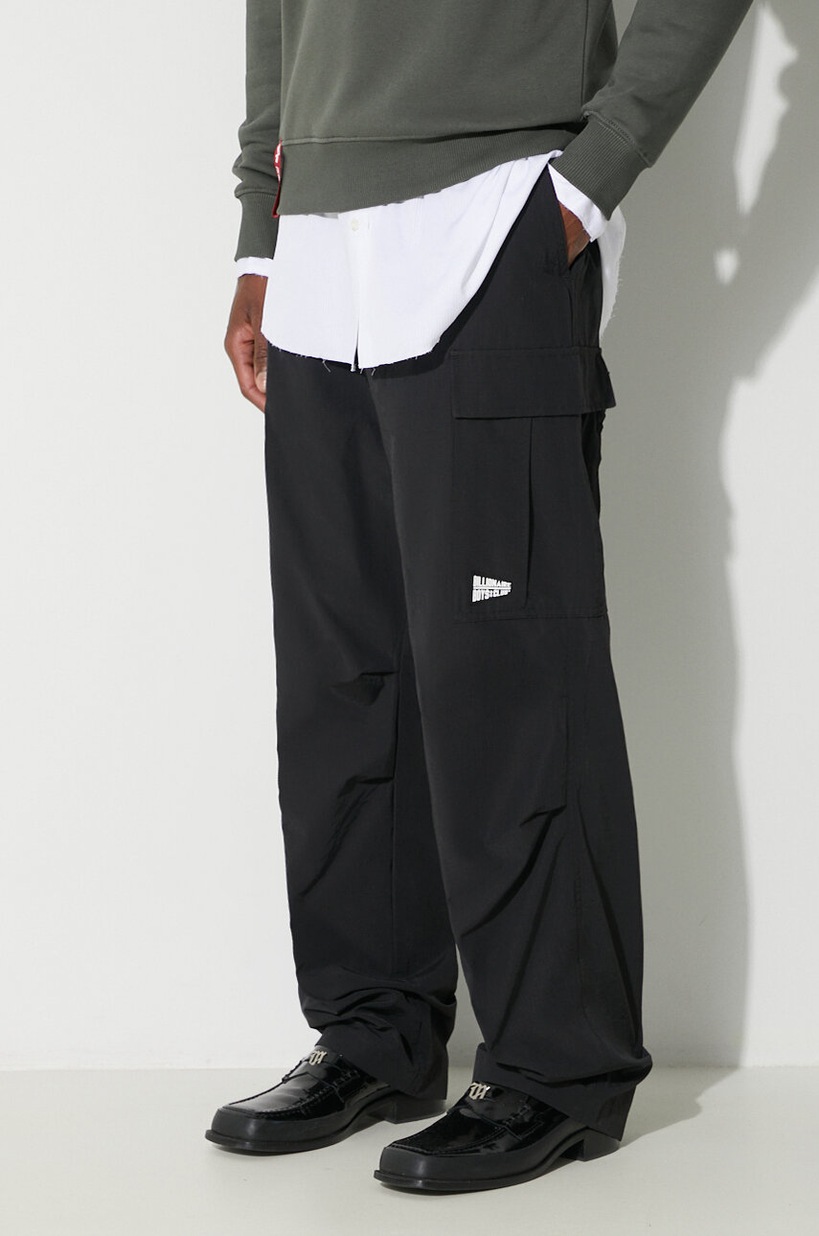 Neil Barrett trousers Fireman Loose Cargo Trousers men's black