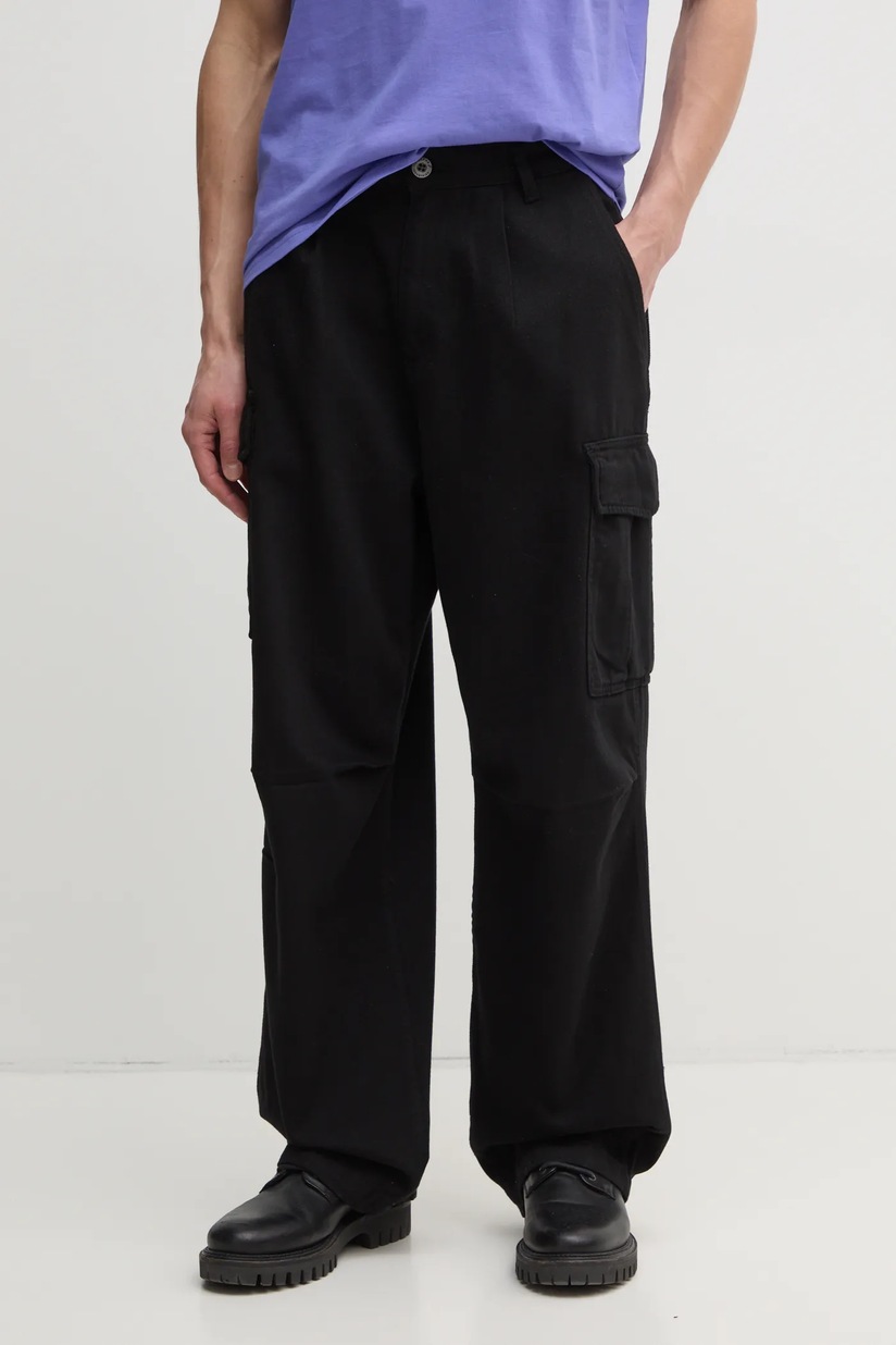 Neil Barrett trousers Fireman Loose Cargo Trousers men's black