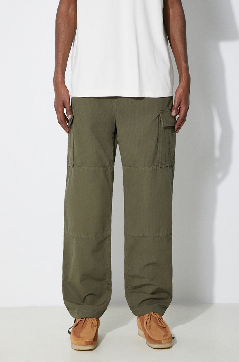 Vans cotton trousers Premium Standards Easy Trouser LX green color