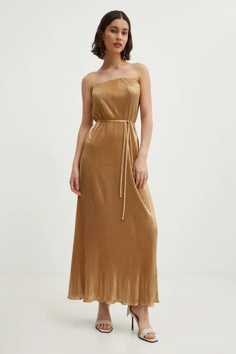 Never Fully Dressed vestito Gold Plisse Sophia Dress acquista su Answear ANSWEAR