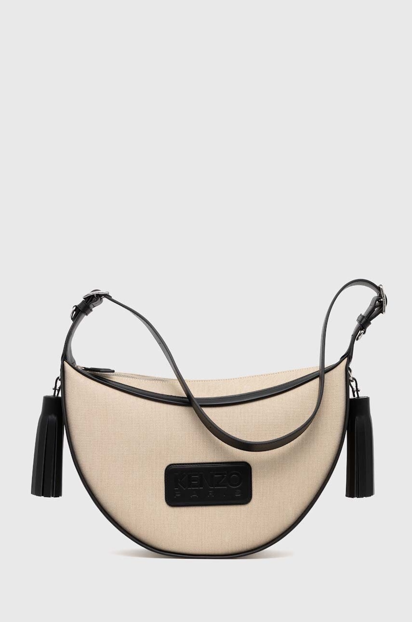 KENZO 筒形バケツ型ショルダーバッグ Kenzo handbag Medium Hobo beige color FD62SA235B01.99 at PRM US