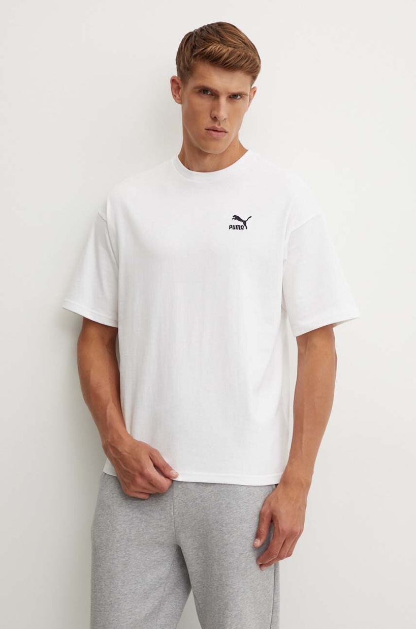 Puma футболка мужская хлопковая PUMA x PLEASURES Typo Tee белая