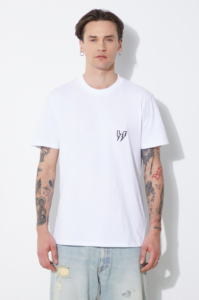 Neil Barrett cotton t-shirt Slim Cupid men's black color