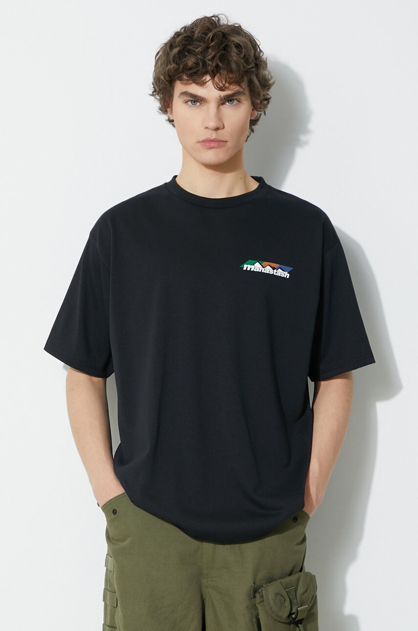 Manastash t-shirt Re:Poly Scheme Logo men's white color with