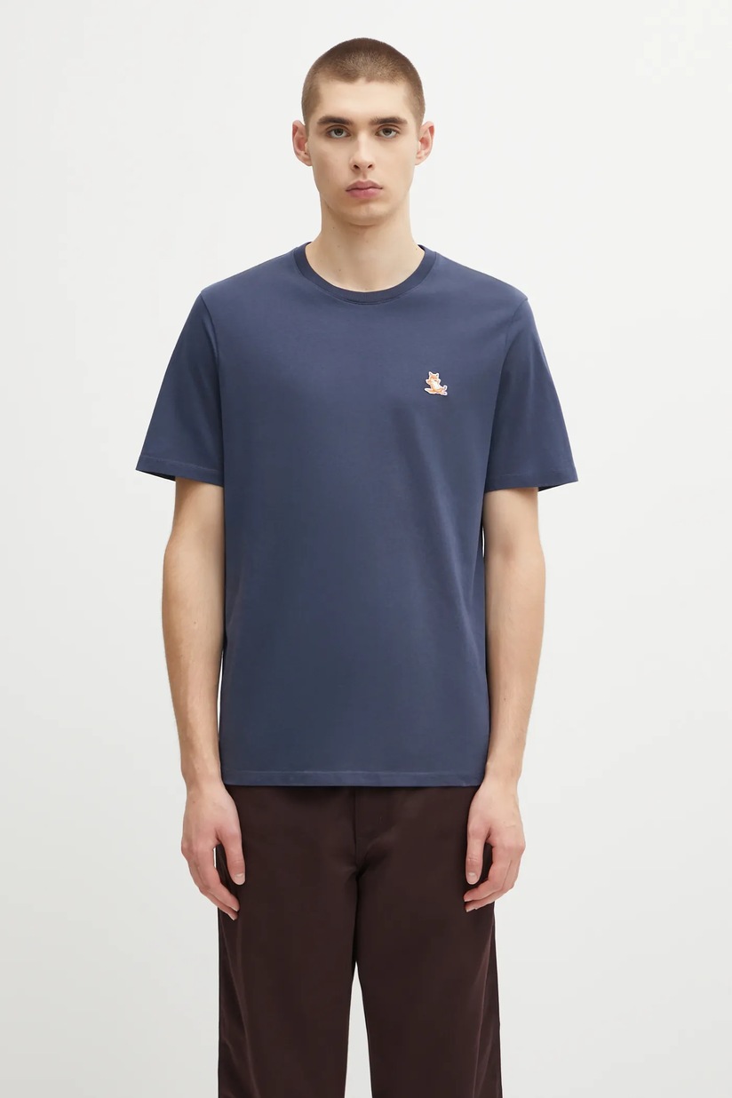 A.P.C. cotton t-shirt boxy petit vpc men's navy blue color COHBQ