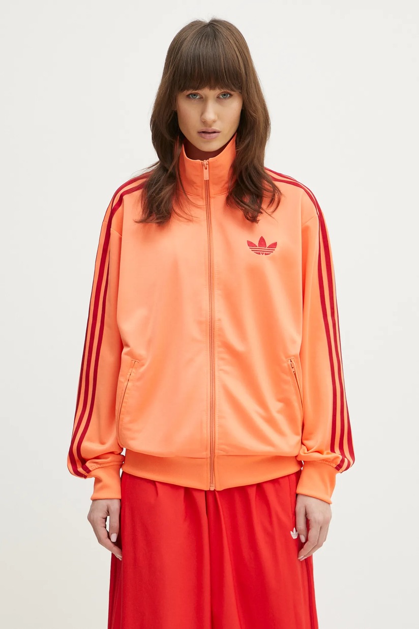 adidas Originals sweatshirt Firebird women's orange color with an